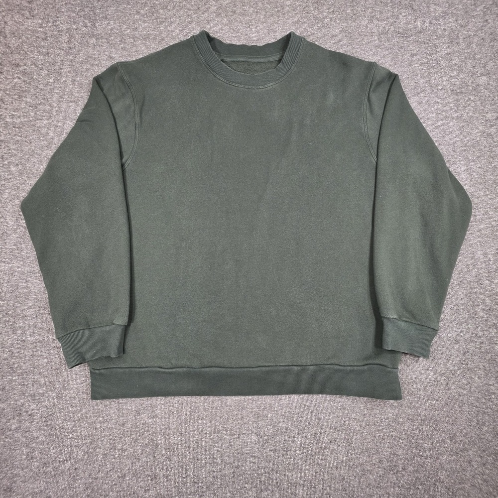 Lululemon Mens Sweatshirt Green Size L Crew Neck Long Sleeve Soft Cozy Pullover
